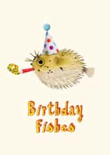 Cute birthday card - Birthday fishes created by Type Oh