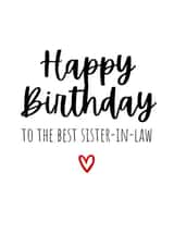 Typography Birthday Card - Sister-in-law created by Amy (Hedgecards)