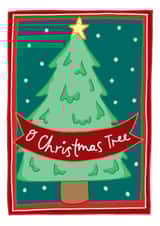 Cute Christmas Card - Wintery Christmas Tree Scene - O Christmas Tree created by You've Got Pen On Your Face