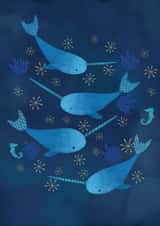 Winter Whales all purpose Card created by Annie Wilkinson