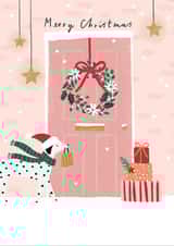 Pretty Christmas Door Card created by Helen Mackay 