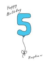 Cute Birthday Card - 5th - Nephew created by A Ray of Sunshine Cards