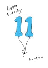 Cute Birthday Card - 11th - Nephew created by A Ray of Sunshine Cards