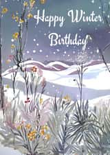 Pretty Birthday Card - Winter Birthday created by Paul Welbourn