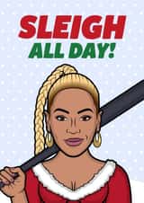Funny Celebrity Bey Christmas Card created by HollerPop