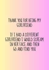 Funny Anniversary Card - Girlfriend created by Hhaus Of Phoebe