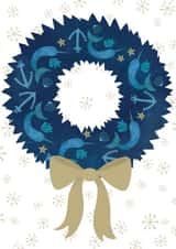 Christmas Holiday Seasonal Marine Life Wreath created by Annie Wilkinson