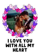 Personalised Anniversary Photo Card created by The Blunt Badger - VD24 love Anniversary Personalised Photo Card 22098