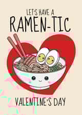 Cute Valentine's Day Card - For Ramen Noodle Lover created by @Cupsie's Creations