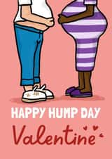 Happy Hump Day - Pregnant Valentine’s Day Card - Who Had A Bigger Bump? created by Running with Scissors