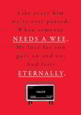 Love Lasts Eternally. Funny Anniversary or Valentine Card created by mungo and shoddy