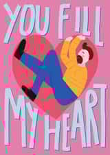Cute Valentine's Day Card - You Fill My Heart created by Sweetlove Press