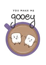 Cute Marshmallow Card - You Make Me Gooey created by CBL