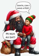 Funny Christmas Black Santa Card created by Apexity Greetings