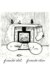 Christmas card - Winter Sketch - Fireside Chat Fireside Chien created by Harry Joseph