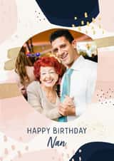 Personalised Birthday Photo Card created by Evie Garnett Designs - Pretty Birthday Photo Card - Nan