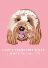 Cute Valentine's Day Card - I Woof You A Lot created by Sweetlove Press