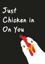Cute - get well card - light hearted - funny - thinking of you - chicken created by Kathie Croskell