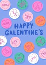 Love Hearts Valentine's card - Happy Galentine's created by Jessie Maeve Studio