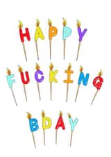 Happy Fucking Birthday Card - Written in Candles created by Jungle Beat Creations