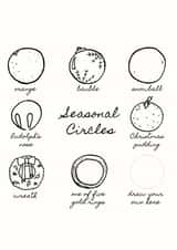Christmas card - Seasonal Circles - selection of festive circular sketches created by Harry Joseph