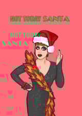 Not today Santa Bianca Del Rio Rupaul Christmas card created by Chloe illustrates