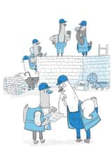 Six Geese a Laying (Bricks!) 12 Days of Christmas Card created by Chloe illustrates