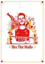 Declan Rice Arsenal Christmas Card - Dec The Halls created by Joe Baines Graphic Design and Illustration