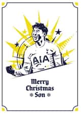Son Heung Min Tottenham Christmas Card - Merry Christmas Son created by Joe Baines Graphic Design and Illustration