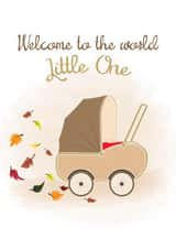 Cute Minimalistic new baby welcome to the world card neutral colours created by @Art_by_Pruthvi