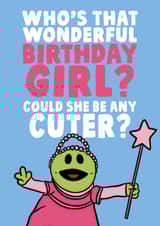 Funny Tiktok Nanalan Birthday Card - Who's That Wonderful Birthday Girl created by Studio Doodles
