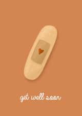 Cute Get Well Soon Card - Plaster and Heart created by Creative Elle