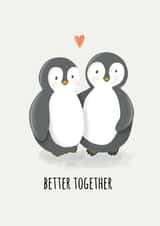 Cute Love Card with Penguins for your loved ones created by Creative Elle