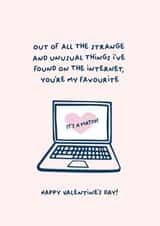 Funny Valentine card - for the person you swiped right created by PaperJam Print Co.