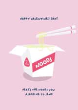 Cheeky Valentine's Card - for the one you send noods to created by PaperJam Print Co.
