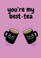 Cute best friend card for tea lovers created by Doodleroo