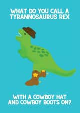Cute funny dinosaur card created by Doodleroo