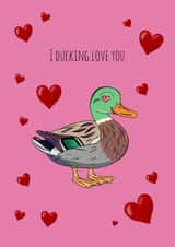 Cute Valentine's Day Card for that special person - I Ducking Love You. created by Courtney Andrews