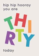 Bold Birthday Card - 30 Today created by Poppy Lane