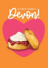Cute Valentine's Day card - Match made in Devon - Devon Scone created by Tigerlilly