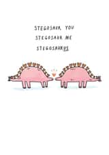 Cute Valentine's Card - Dinosaurs - Stegosaurus Pun created by Sunpatch Society