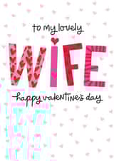 Classic Valentines Card - Lovely Wife created by The Boy and the Bear
