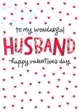 Classic Valentines Card - Wonderful Husband created by The Boy and the Bear
