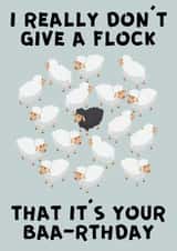 Funny Birthday Card - I Really Don't Give A Flock - Sheep created by Designs By Andy