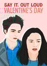 Funny Twilight Valentine's Card - Say it - Vampire created by URGHH Card Co.