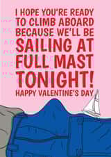 Rude Valentine's Card - For Her - Sailing At Full Mast created by @Cupsie's Creations