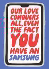 Cheeky Valentines Card - Our Love Conquers All - Samsung created by Studio Doodles