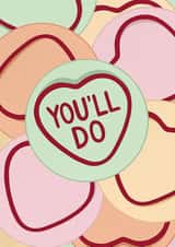 Cheeky Valentines Card - You’ll Do Love Hearts created by Hey Bungalow Designs