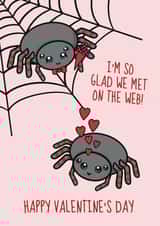 Cute Valentine's Day Card - Online Dating - We Met On The Web created by @Cupsie's Creations