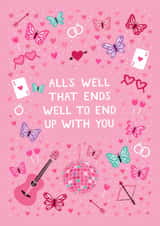 Taylor Swift Anniversary Valentine's Card - All's Well That Ends Well created by Pear Tree Press